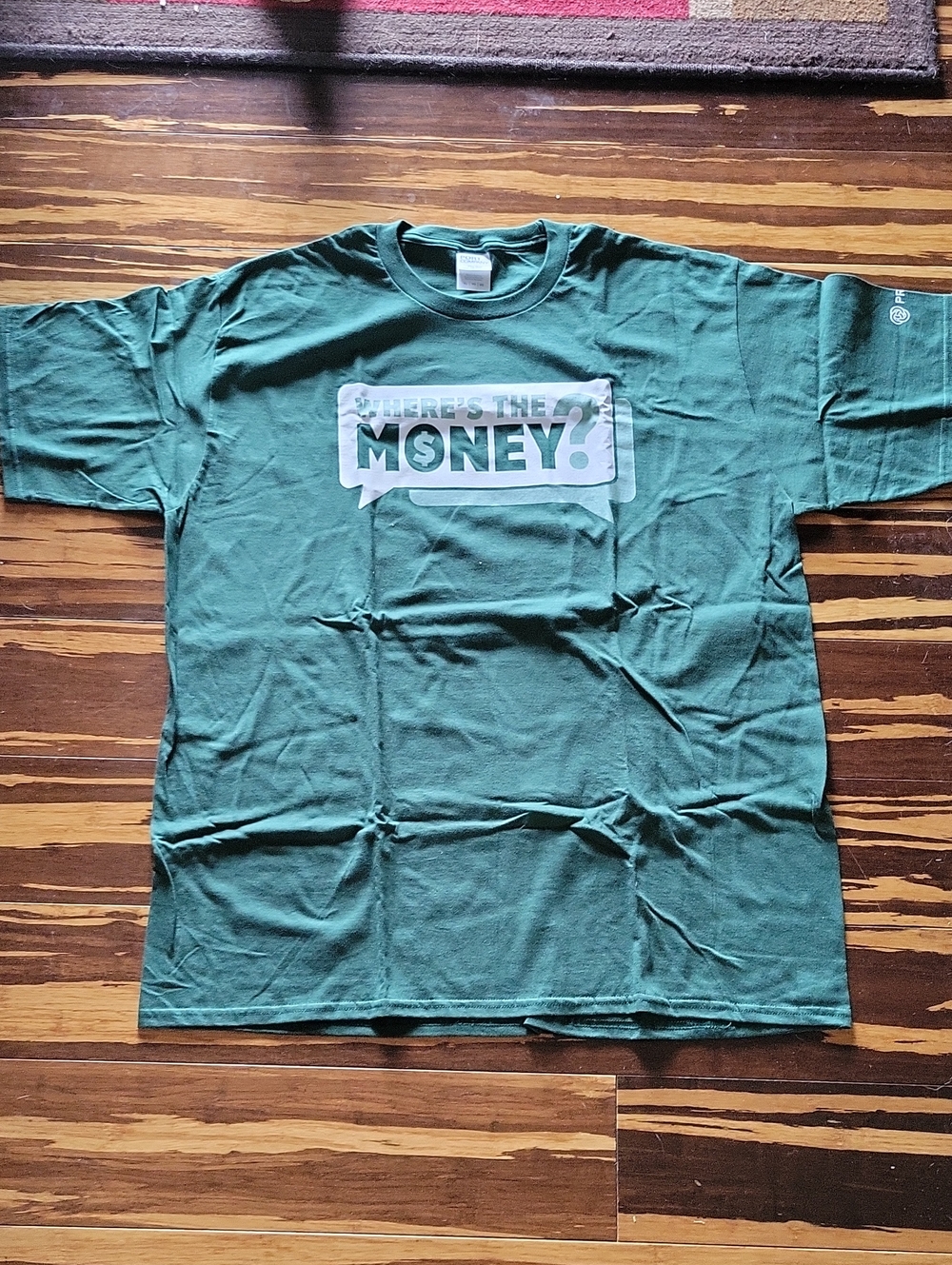 Green Graphic 'Where's the Money?' Men's T‑Shirt